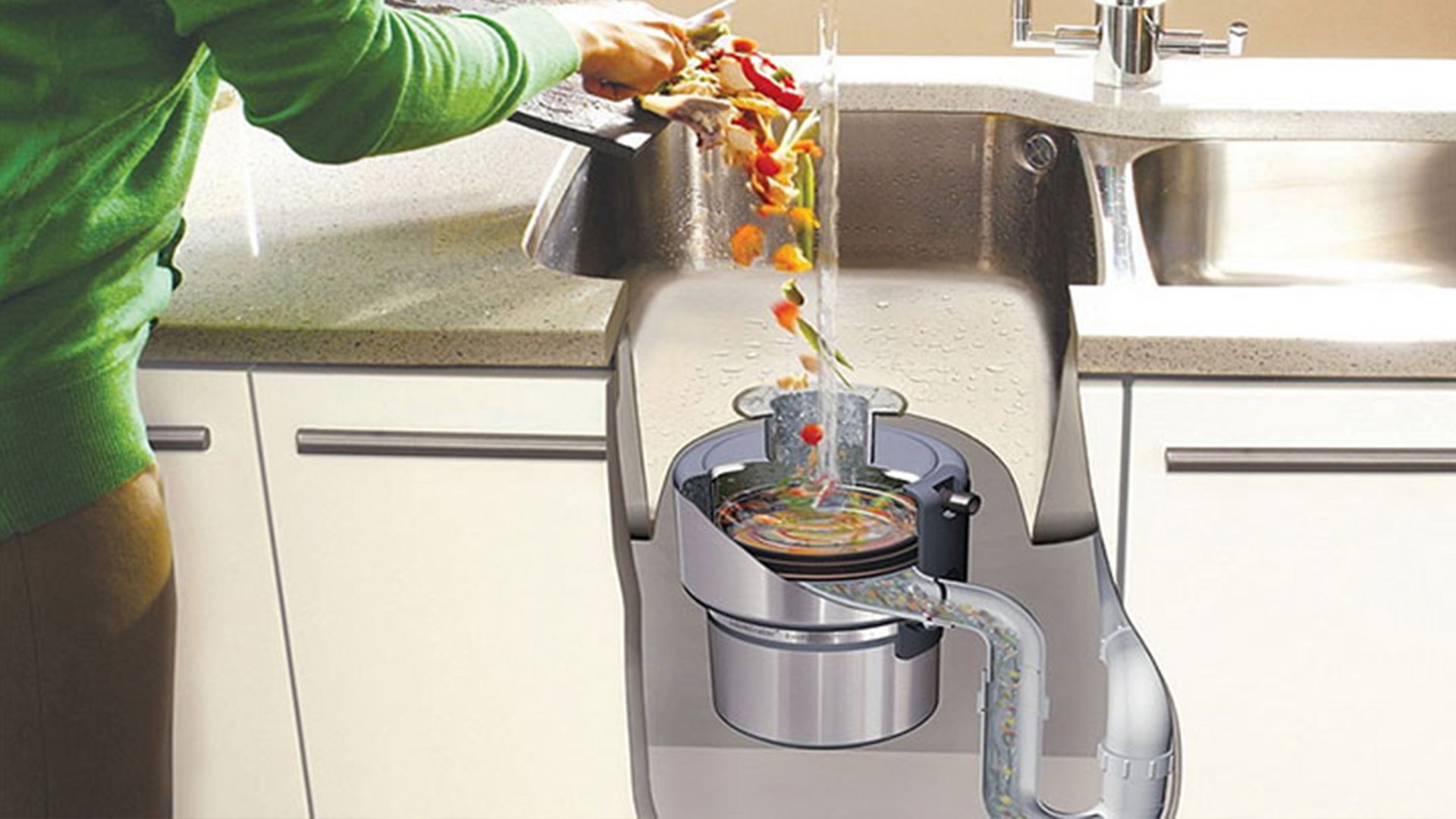 kitchen sink garbage disposal unit